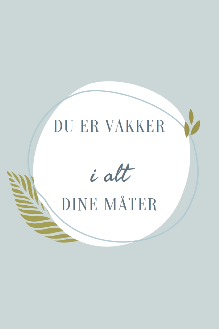 Vakker på alle dine måter blue organic-simple