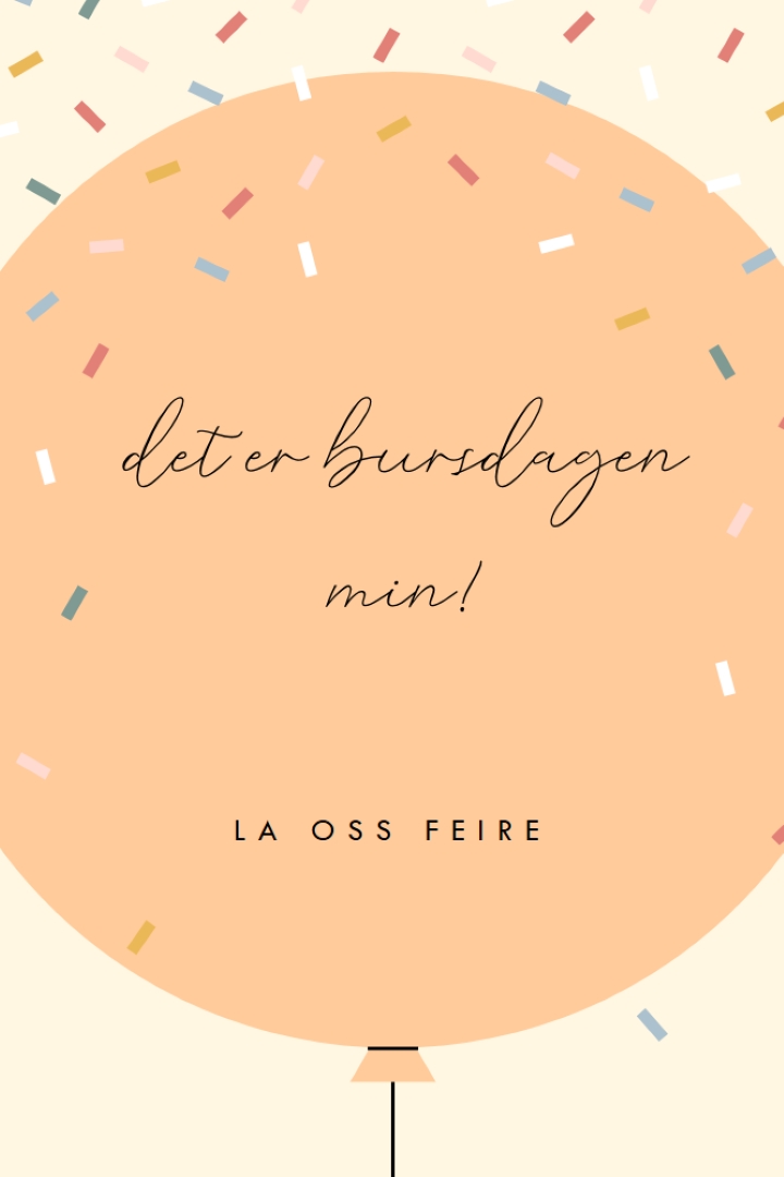 La oss feire bursdagen min yellow whimsical-line