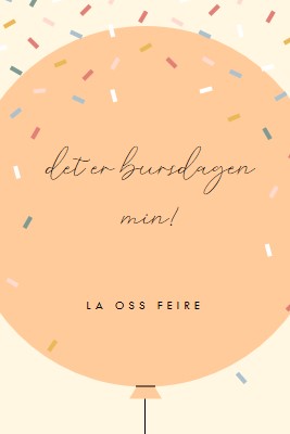 La oss feire bursdagen min yellow whimsical-line