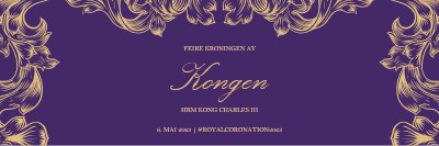 En kroning passer for en konge purple modern-simple