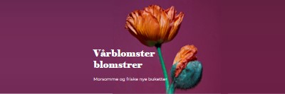 Friske blomster purple modern-simple