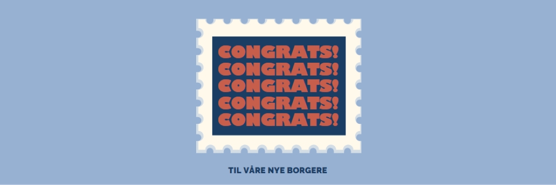 Gratulerer til våre nye borgere blue modern-simple