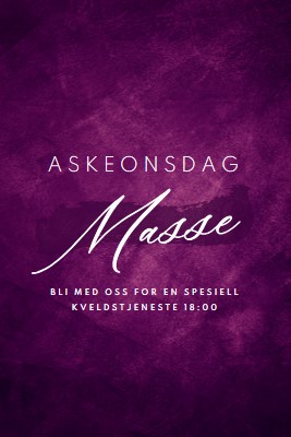 Askeonsdagsmesse purple modern-simple