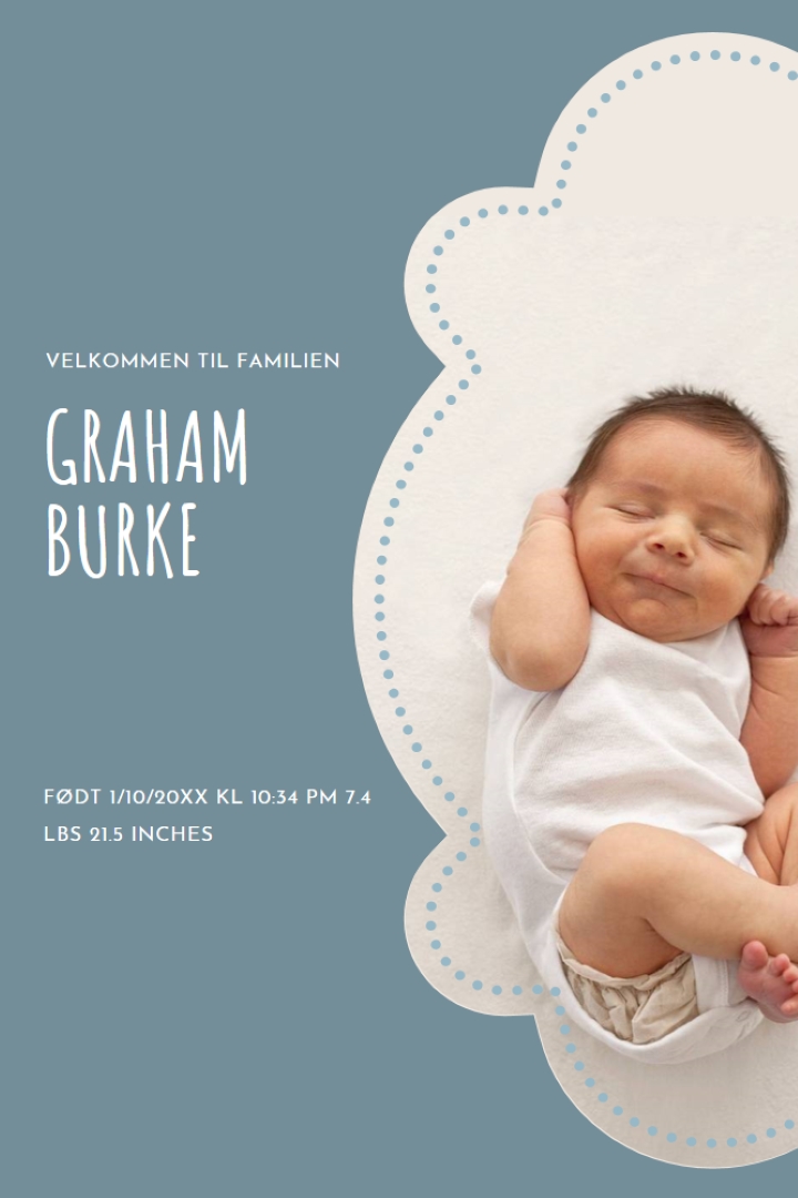 Babyblå blue modern-simple