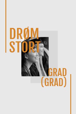 Drøm stort, utdannet gray modern-bold