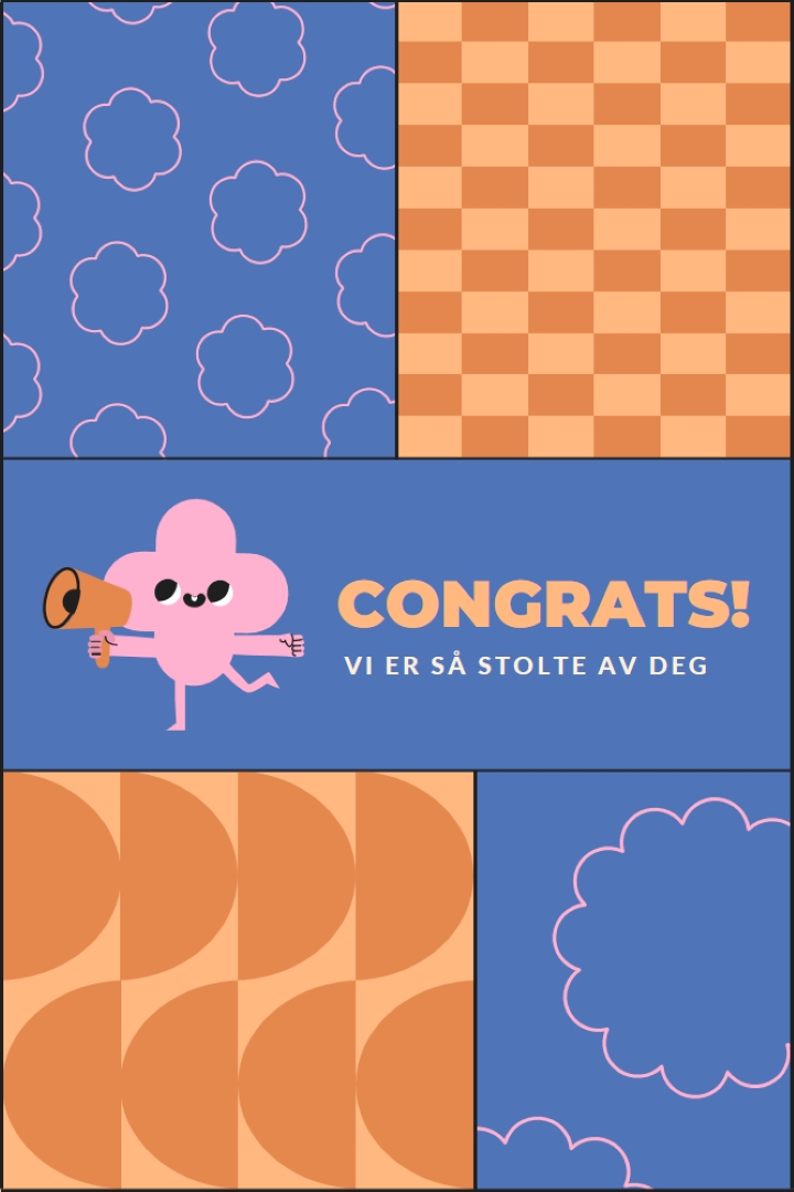Stolt og tydelig blue vintage-retro