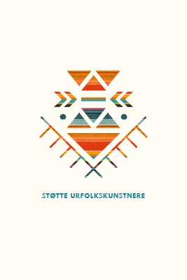 Støtte urfolkskunstnere white modern-geometric-&-linear