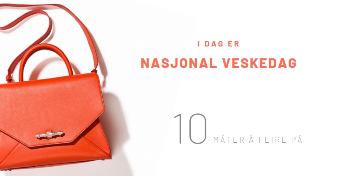 I dag er nasjonal veskedag white modern-simple