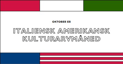 Italiensk amerikansk arv måned white vintage-retro