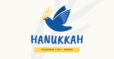 Hanukkah ønsker white organic-simple