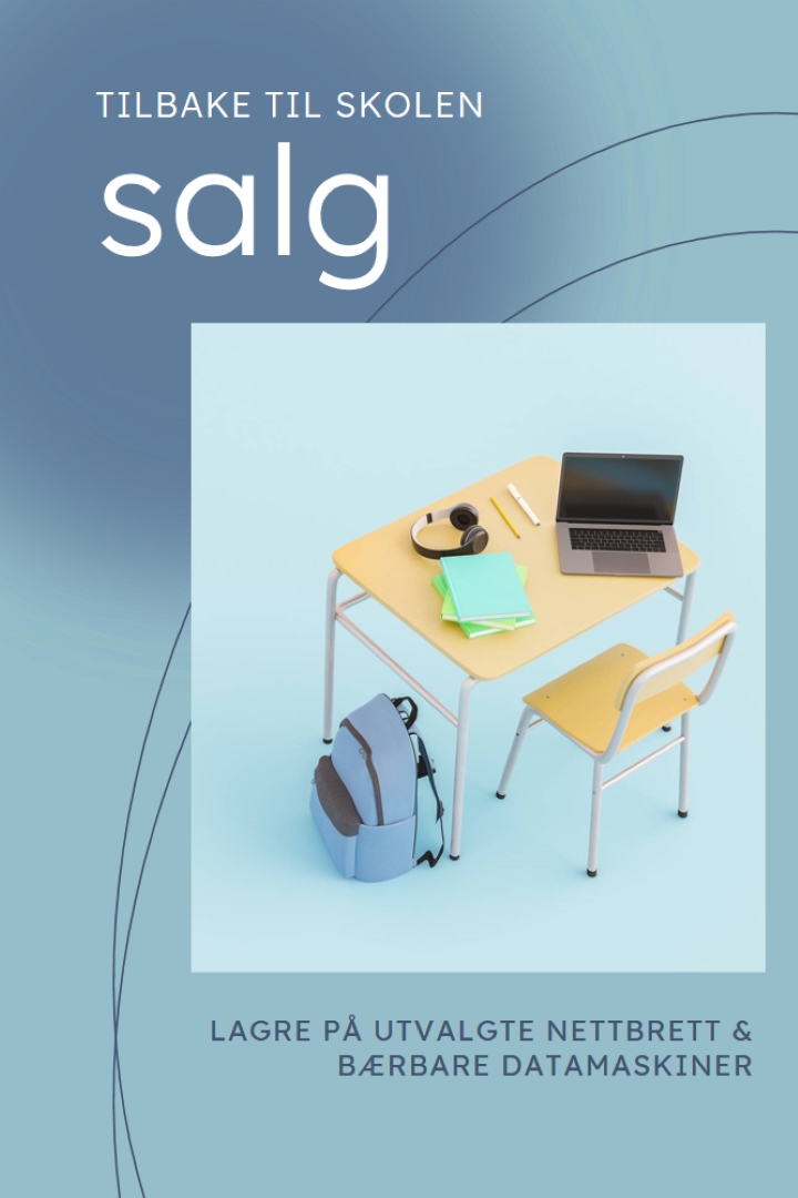 Tilbake til skolesalg blue modern-simple