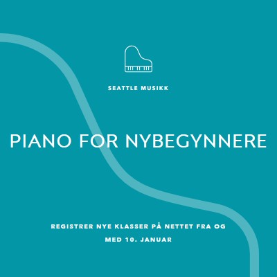 Pianoklasser blue modern-simple