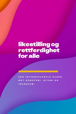 Ære den internasjonale dagen mot homofobi purple modern-bold