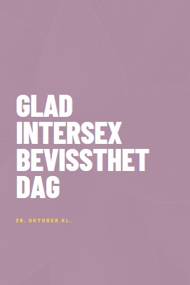 Glad intersex bevissthet dag purple modern-bold