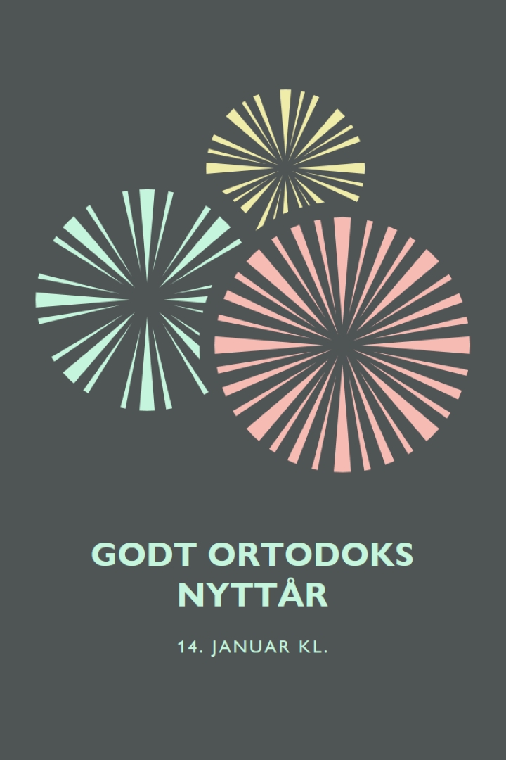 Feirer ortodoks nyttår gray vintage-retro