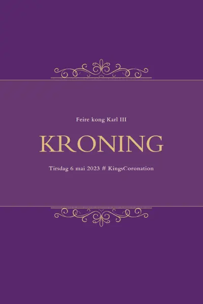En kongelig kunngjøring purple modern-simple