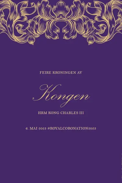 En kroning passer for en konge purple modern-simple