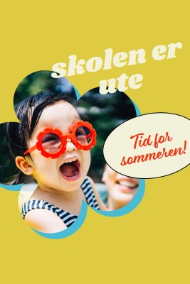 Skolen er ute, bassenget er i yellow whimsical-color-block