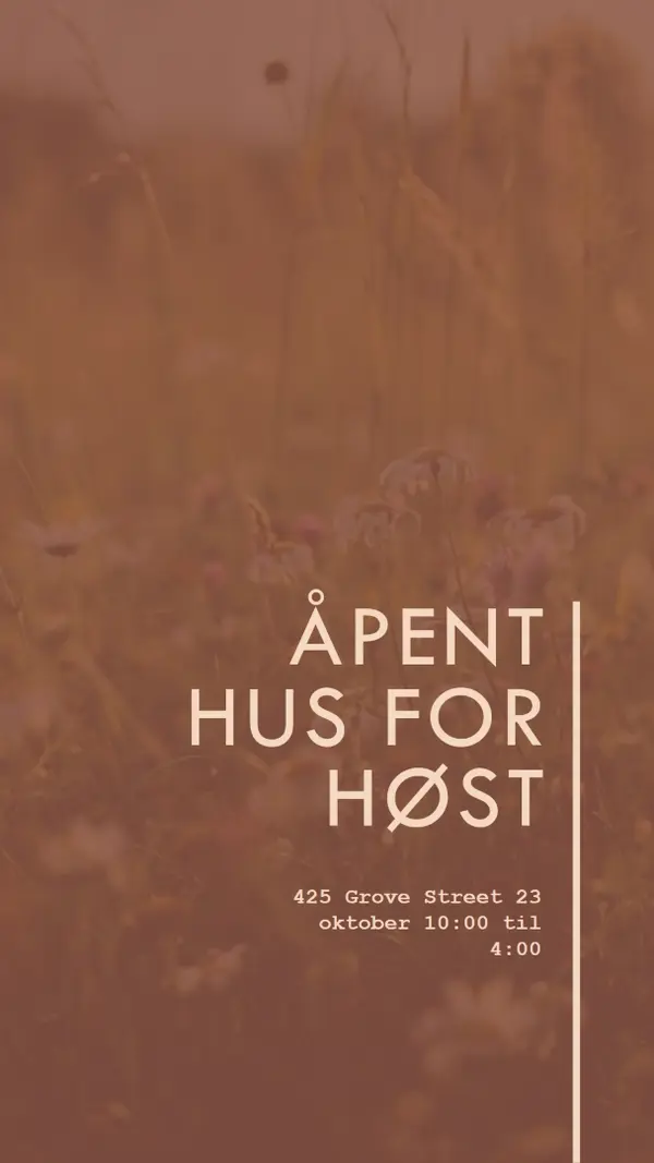 Åpent hus om høsten brown modern-simple