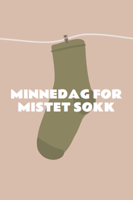 Minnedag for tapt sokk brown whimsical-color-block