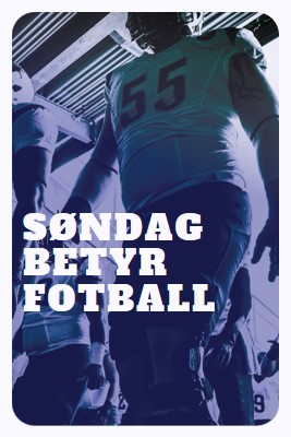 Søndag betyr fotball purple modern-bold