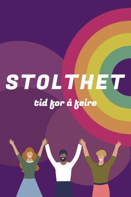 Feirer stolthet purple modern-bold