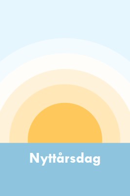 Nyttårssol blue modern-simple