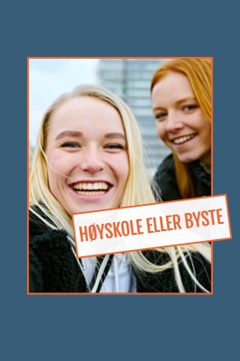 Høyskole eller byste blue modern-bold