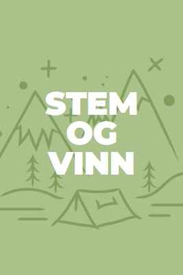 Stem og vinn green whimsical-line