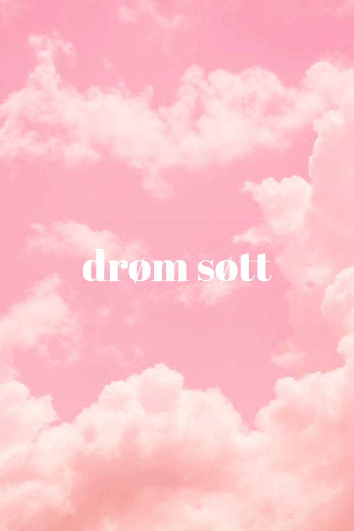 Ved sengetid i skyen pink modern-simple