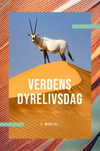 Feirer dyrelivet orange modern-bold