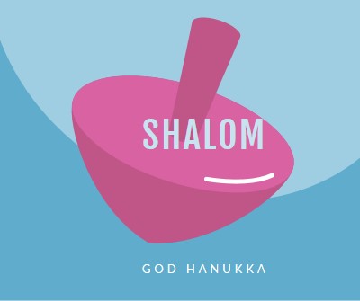 God hanukka blue modern-bold