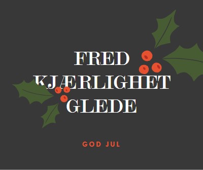 Fred, kjærlighet, glede gray modern-simple