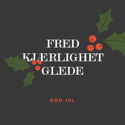 Fred, kjærlighet, glede gray modern-simple