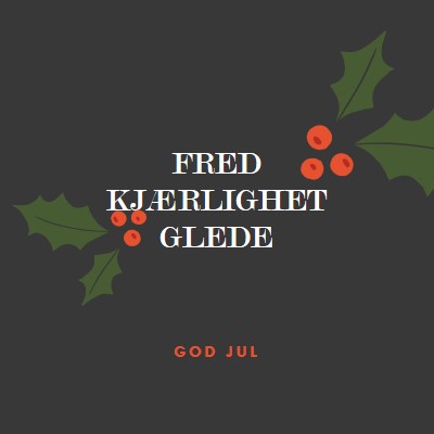 Fred, kjærlighet, glede gray modern-simple