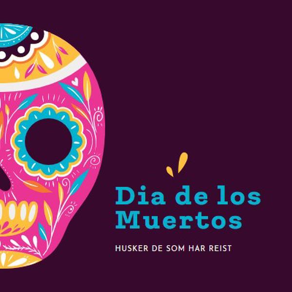 Dia de Muertos purple whimsical-color-block