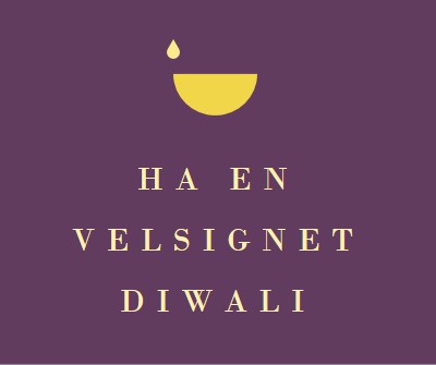 Diwali velsignelser purple modern-simple