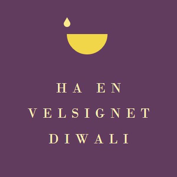 Diwali velsignelser purple modern-simple