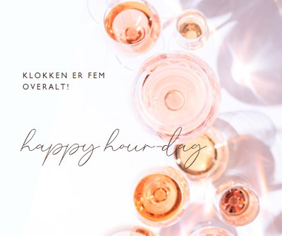 Klokken fem happy hour white modern-simple