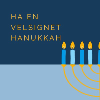 En velsignet Hanukkah blue modern-simple