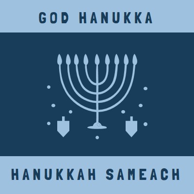 Velsignelser av Hanukkah blue modern-simple