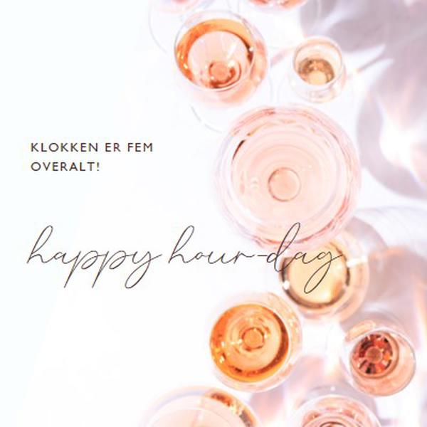 Klokken fem happy hour white modern-simple