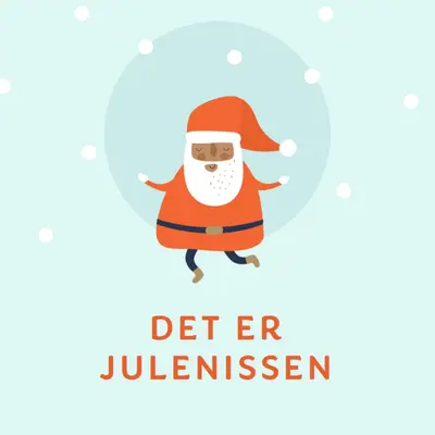 Det er julenissen blue whimsical-color-block