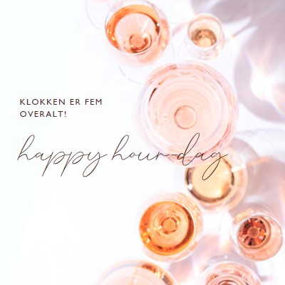 Klokken fem happy hour white modern-simple