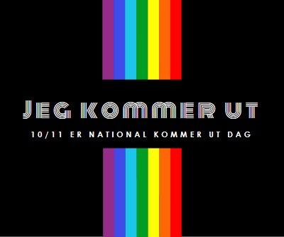 Jeg kommer ut black vintage-retro