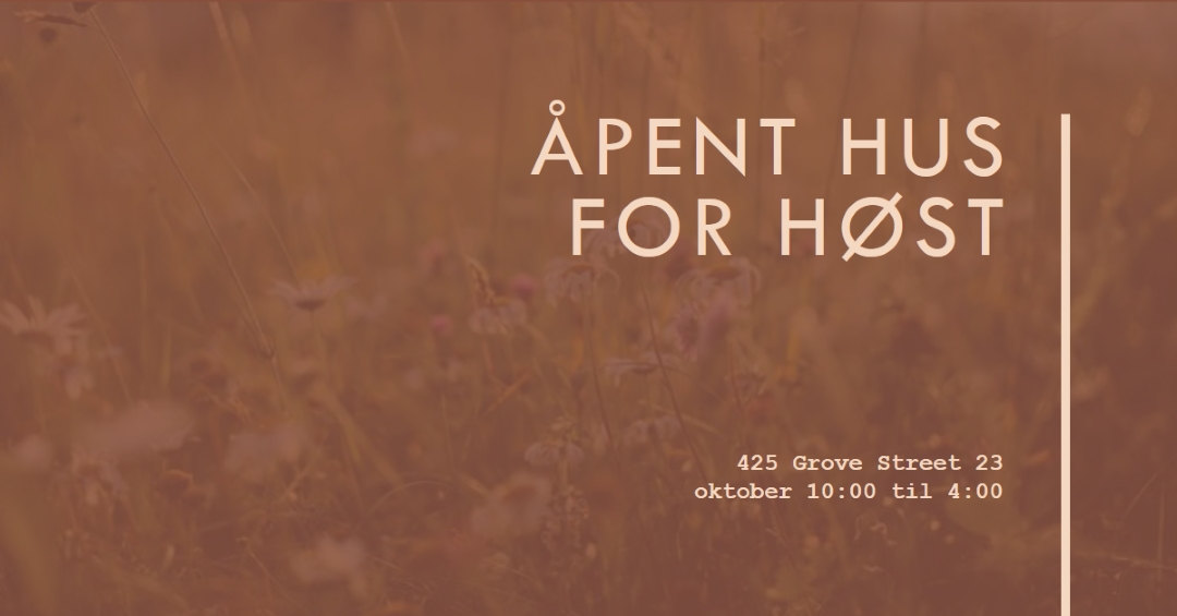 Åpent hus om høsten brown modern-simple