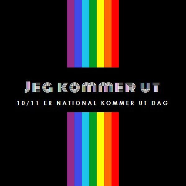 Jeg kommer ut black vintage-retro