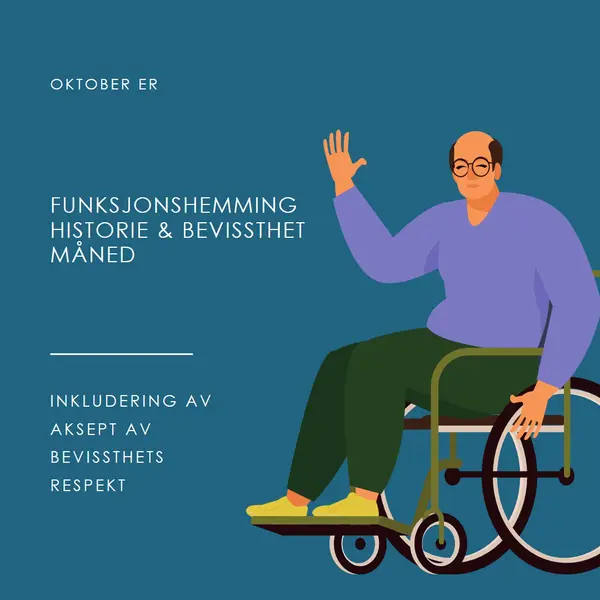 Funksjonshemming historie & bevissthet måned blue modern-color-block