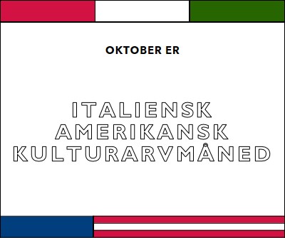 Italiensk amerikansk arv måned white vintage-retro