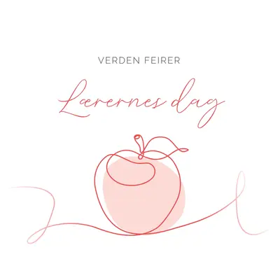 Lærerdagen red whimsical-line